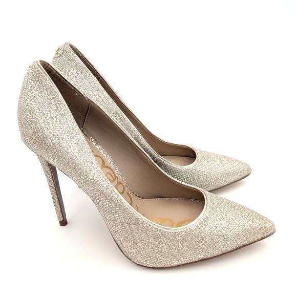 Sam Edelman Danna Pointed Toe High Heel Pump Jute Glam Mesh Size US5 EU36 - Picture 3 of 10